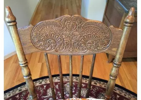 Gorgeous original pressed back chairs